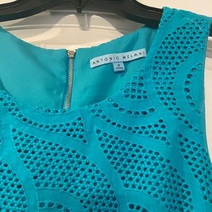 NWOT Antonio melani dress 2 aqua/turquoise color